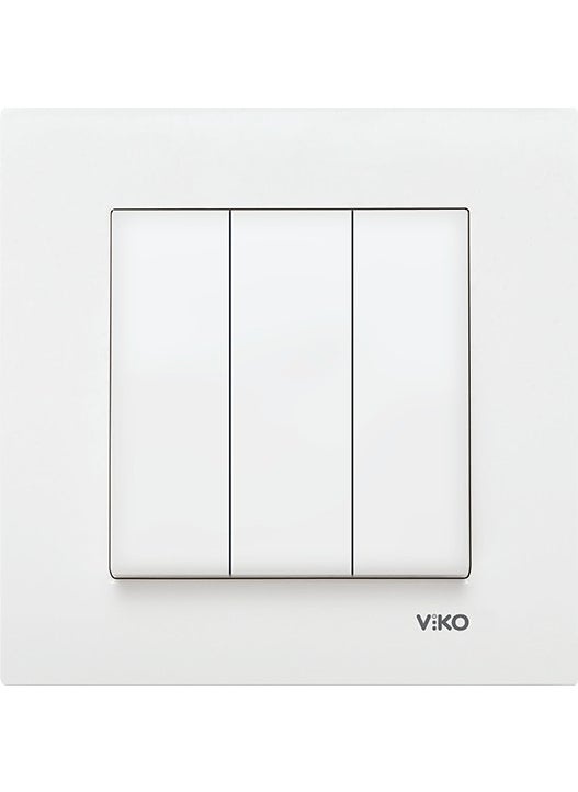 Viko Karre White Triple Key Frame Included 