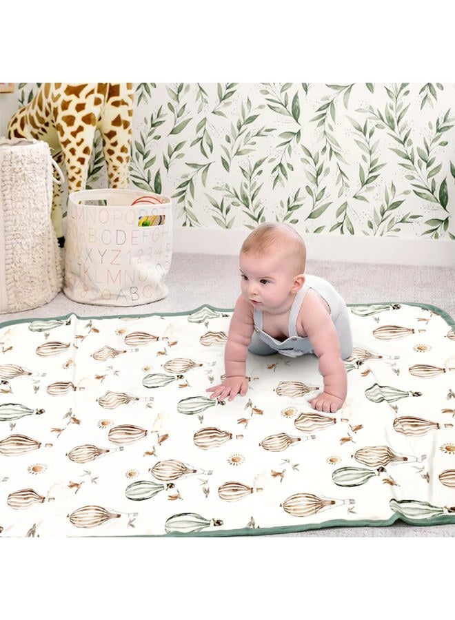 GRSSDER Baby Blankets Super Soft Jersey Knit Swaddle Blanket for Baby Girls and Boys, Double Layer Receiving Blankets 34 x 44 Inches, Extra Large for Baby Swaddling, Balloon Print - Image 3