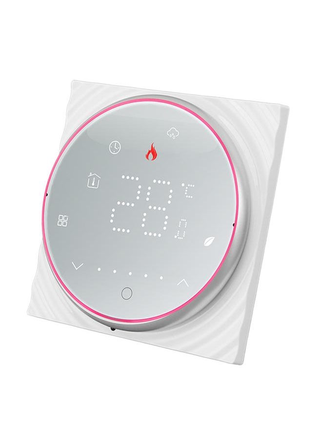Thoraya LED Smart Thermostat for Water Heating Programmable Thermostat Accurate 7 Day Programmable Thermostat AC95‑240V Square Base White  - Image 4