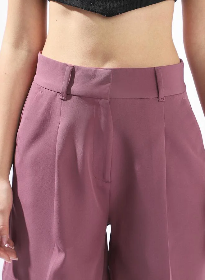 Hubberholme Onion Tailored Shorts for Women Tailored Fit 91% Polyester 9% Spandex Button Closure