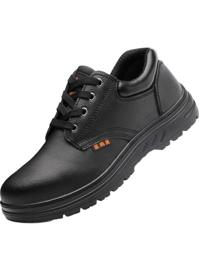 Blue Gull Shield Blue Owl Shield Safety Shoes For Men, Anti-Smashing, Anti-Puncture, La Labor Safety Certified, Steel Toe Cap, Steel Midsole, Cowhide, Wear-Resistant, Functional, Lightweight Work Shoes, Protective Shoes 088A Classic Cowhide Style 40 - Image 1