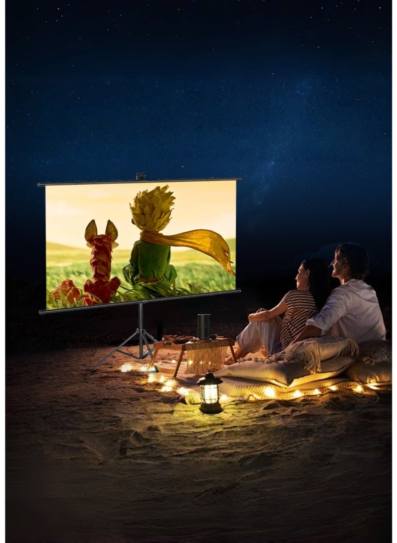 JoyousSto Projector Screen with Stand Outdoor 72 inch 4K HD 1.5-Gain Wrinkle-Resistant Movie Screen, 160° Viewing Angle, Projection Screen for Movie Night and Indoor - Image 2