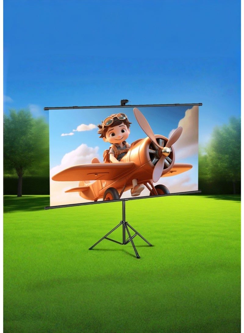 JoyousSto Projector Screen with Stand Outdoor 72 inch 4K HD 1.5-Gain Wrinkle-Resistant Movie Screen, 160° Viewing Angle, Projection Screen for Movie Night and Indoor - Image 3