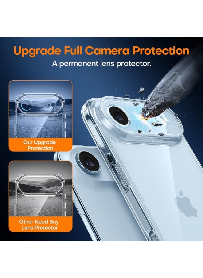 جراب iPhone Air، حماية كاملة للكاميرا مع واقي شاشة، جراب هاتف نحيف مقاوم للصدمات بدرجة عسكرية مضاد للاصفرار لهاتف iPhone 17 Air مقاس 6.5 بوصة، شفاف - Image 5