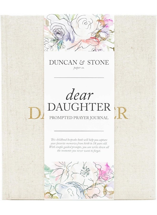 DUNCAN & STONE PAPER CO. شركة دانكان و ستون للورق: دفتر صلاة موجه لابنتي - تذكار الطفولة - كتاب ذكريات الطفل - كريمي | هدية للبنت | ألبوم قصاصات الطفل | هدية للأم الجديدة - Image 1