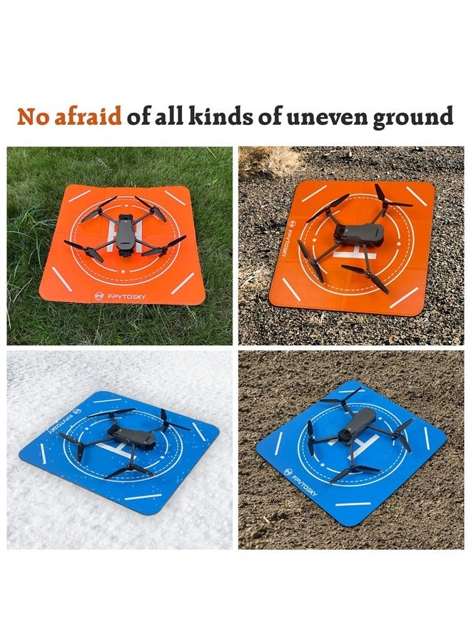 FPVtosky Drone Landing Pad, Universal Large 25.2"(64cm) Fast-fold Double Sided Waterproof Landig Pad Weighted for Mavic 3 Pro/DJI Mini 3 Pro/Air 3 / Avata/FPV/Phantom/Inspire Drones etc - Image 2