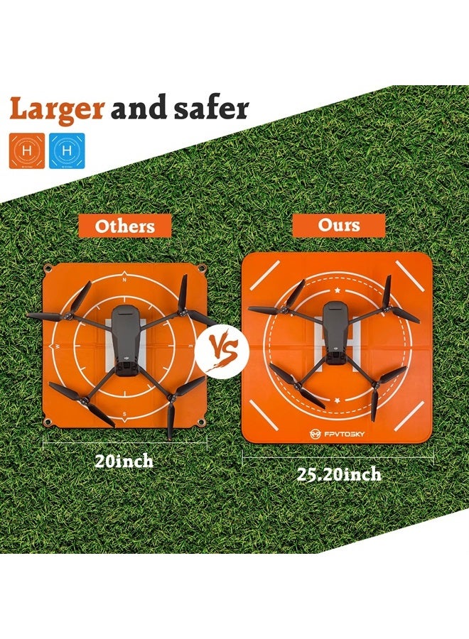 FPVtosky Drone Landing Pad, Universal Large 25.2"(64cm) Fast-fold Double Sided Waterproof Landig Pad Weighted for Mavic 3 Pro/DJI Mini 3 Pro/Air 3 / Avata/FPV/Phantom/Inspire Drones etc - Image 4