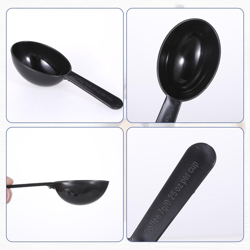 Alrhso Small Scoops for Canisters, 5 Pack Plastic Scoopers for Containers, Black Coffee Measuring Scoop for Tea, Sugar, Cereal, Milk, Spices(7g) - Image 4