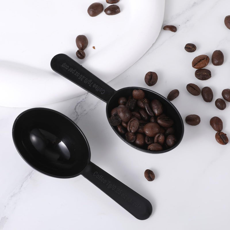 Alrhso Small Scoops for Canisters, 5 Pack Plastic Scoopers for Containers, Black Coffee Measuring Scoop for Tea, Sugar, Cereal, Milk, Spices(7g) - Image 5