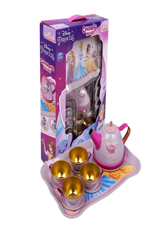 Kriiddaank Disney Princess Children Teaset - Portable Playtime Fantasy Tea Party Set for Girls | Fun & Educational Toy for Kids | Safe, Engaging & Interactive Play | Tin Plate - Image 5
