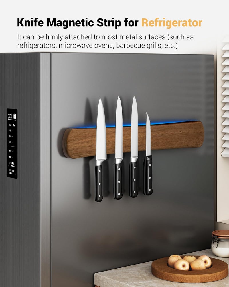 Swaitee Magnetic Knife Holder for Wall, 18 Inch Wood Strong Magnetic Knife Strip, Housewarming Gifts for New Home, Kitchen Storage Space Savers, Farmhouse Kitchen Utensil Organizer Essentials - Image 5