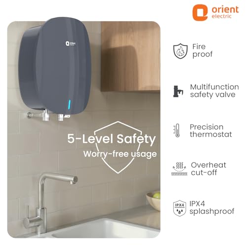 Orient Electric Instaflo Neo | 3 Litre Instant Water Heater | Shockproof | 6.5 bar pressure compatibility | Suitable for low & mid rise buildings | 6 years tank warranty | Gloss Finish - Image 2