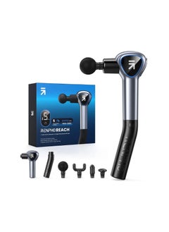 RENPHO RENPHO Massage Gun with Upgrade Extension Handle Percussion, Portable Mini Handheld Deep Tissue Muscle Massager with LED Screen for Athletes Back Pain Relief, FSA HSA Eligible Gifts, Reach - Black  - Image 1