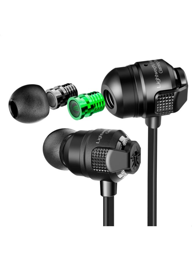 PLEXTONE G23 Gaming Headset with 3.5mm Jack, Screw-in In-Ear Gaming Headphones with Deep Bass Sound and Microphone, Compatible with PCs/Mobile Phones and Video Games, Black - Image 1