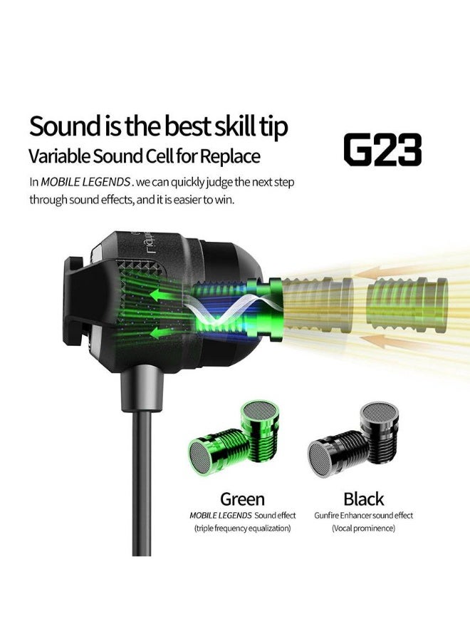 PLEXTONE G23 Gaming Headset with 3.5mm Jack, Screw-in In-Ear Gaming Headphones with Deep Bass Sound and Microphone, Compatible with PCs/Mobile Phones and Video Games, Black - Image 4