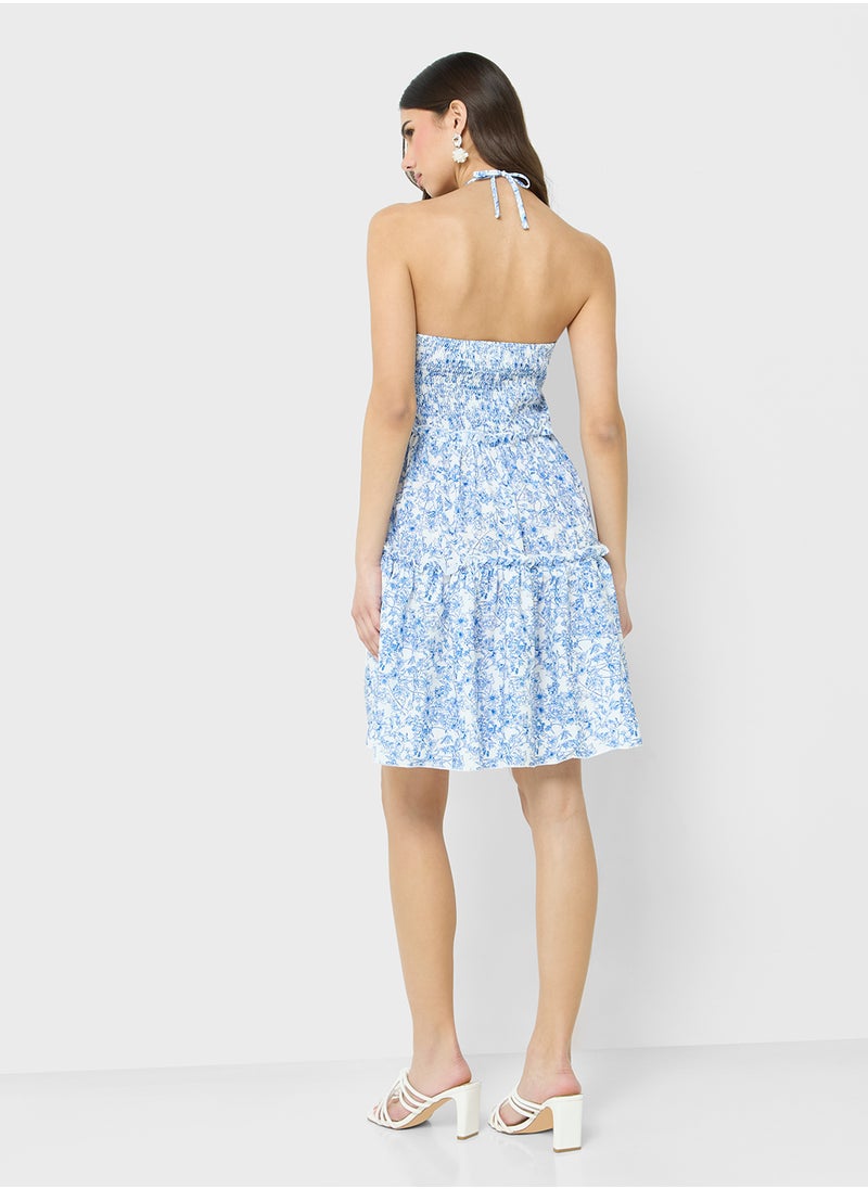 Ginger Floral Halter Mini Dress  - Image 2