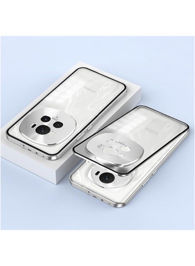 General Aluminium Alloy Metal Frame Bumper Compatible with Honor Magic 6 Pro 5G Case Matte Acrylic Back Cover Camera Lens Protector Case For Magic 6 Pro  - Image 1