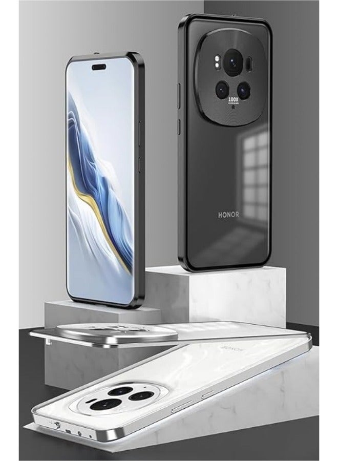 General Aluminium Alloy Metal Frame Bumper Compatible with Honor Magic 6 Pro 5G Case Matte Acrylic Back Cover Camera Lens Protector Case For Magic 6 Pro  - Image 2