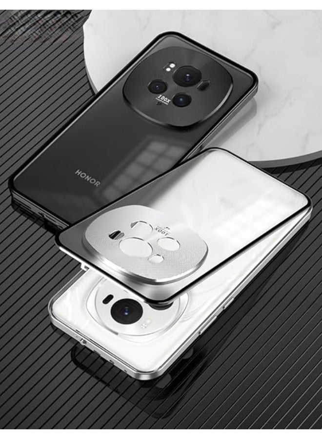 General Aluminium Alloy Metal Frame Bumper Compatible with Honor Magic 6 Pro 5G Case Matte Acrylic Back Cover Camera Lens Protector Case For Magic 6 Pro  - Image 3