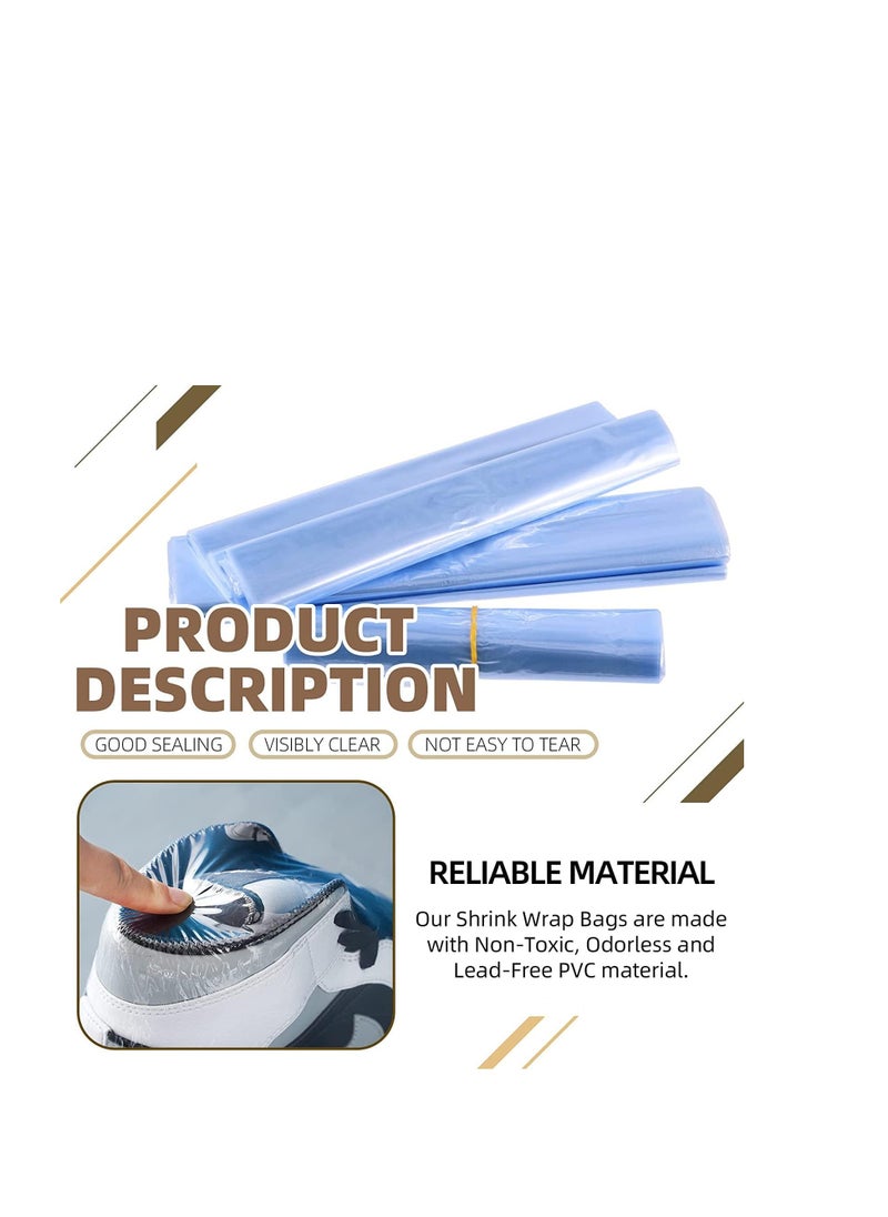 Generic Shrink Wrap Bags, PVC Clear Heat Sealer Bags, Seal Wrapping Supplies, Waterproof Odorless and Transparent, for Shoes Storage, Gifts, Remote Control, Books, DIY Crafts Packaging, 50pcs (20 * 35cm)  - Image 3