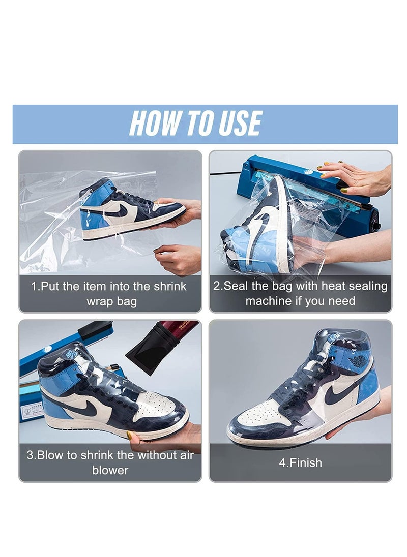 Generic Shrink Wrap Bags, PVC Clear Heat Sealer Bags, Seal Wrapping Supplies, Waterproof Odorless and Transparent, for Shoes Storage, Gifts, Remote Control, Books, DIY Crafts Packaging, 50pcs (20 * 35cm)  - Image 5