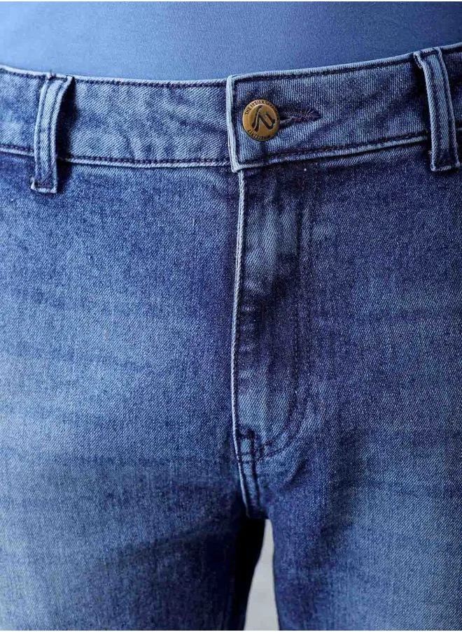 The Indian Garage Co Men Slim Fit Solid Mid-Rise Stretchable Jeans