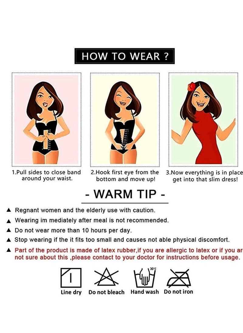 KASTWAVE Waist Trainer for Women Corset Cincher Body Shaper Girdle Trimmer with Steel Bones Extender Sport Girdle Waist Trainer Corsets Hourglass Body Shaper  - Image 5