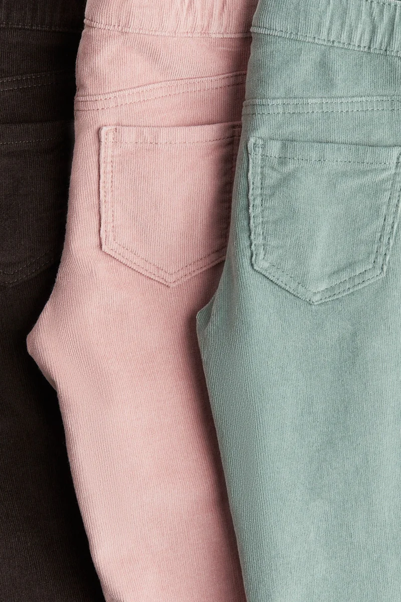 H&M 3-pack corduroy jeggings