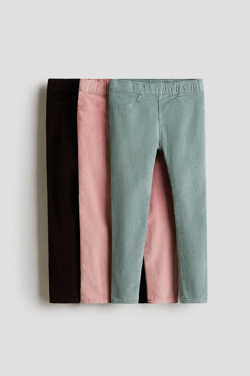 H&M 3-pack corduroy jeggings