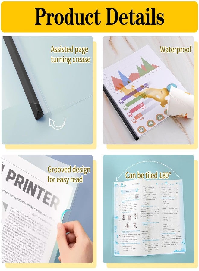 Coidea 20 Pack Report Covers with Sliding Bar, Clear Report Covers for A4 and Letter Size Paper, Resume Covers Presentation Folders File Document Binder for School Business, 70 Sheet Capacity, Black - Image 5