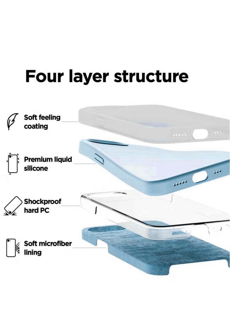 X-level iPhone 16e Liquid Silicone Case Cover,Full Body Protection,Shockproof,Slim, Anti-Scratch Soft Microfiber Lining,Slim Protective Back Cover with Comfortable Hold Touch Feeling and Anti-fingerprint - Image 2