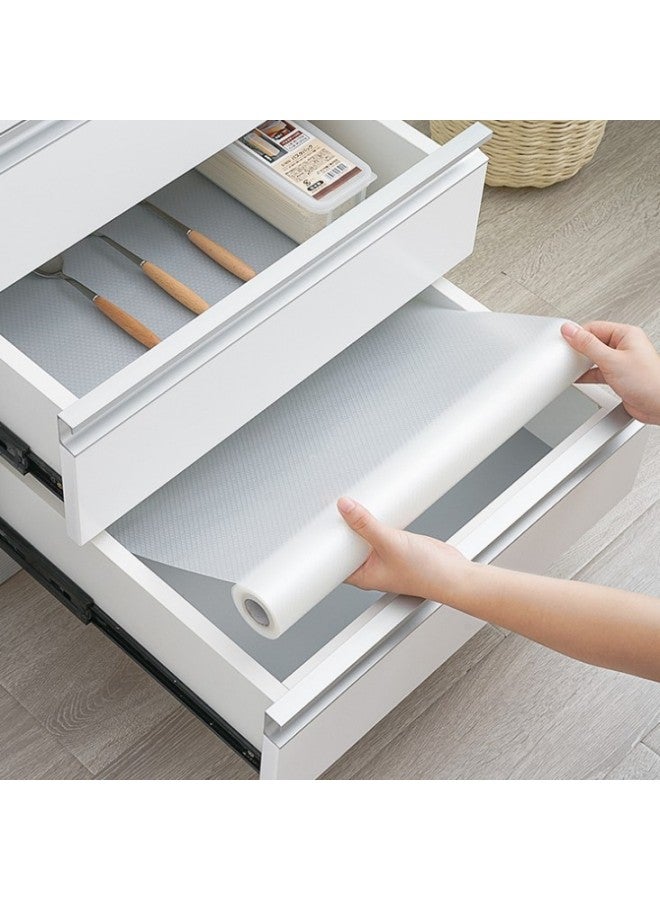 Transparent Kitchen Cabinet Waterproof Mat Cabinet Moisture-proof Mat Waterproof Cuttable Drawer Mat Cabinet-Color:Transparent Raised Dot Pattern-Specifications:55*300CM  - Image 2