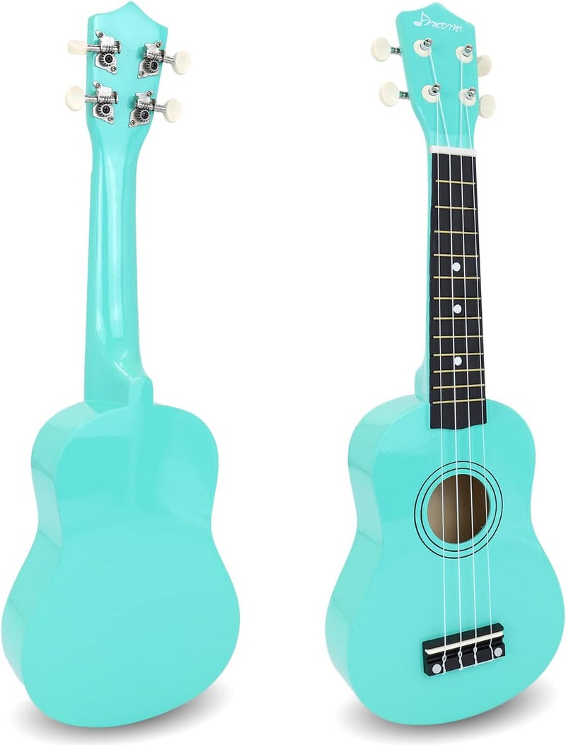 Amdini 21 Inch Ukulele for Beginners Basswood Soprano Ukelele Kit for Kids Adult Student Starter Mini Guitar Ukalelee Pack Bundle with Book Gig Bag Tuner Strap Picks Nylon Strings (Mint Green) - Image 3