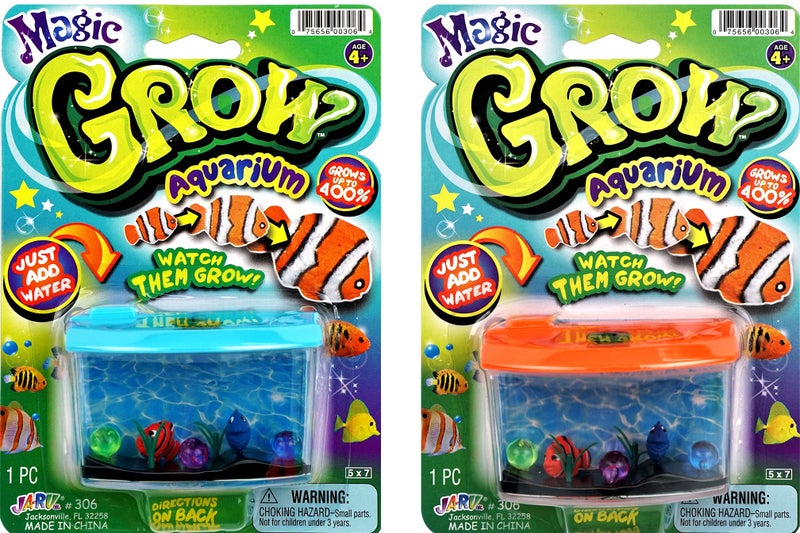JA-RU Magic Growing Fish Aquarium Toy for Kids - (2 Packs) - Grow Bigger in Water - Fun Expanding Toy Animals - Great Educational Toy for Boys and Girls - Best Gift Idea and Party Favor Toy. 306-2s - Image 1