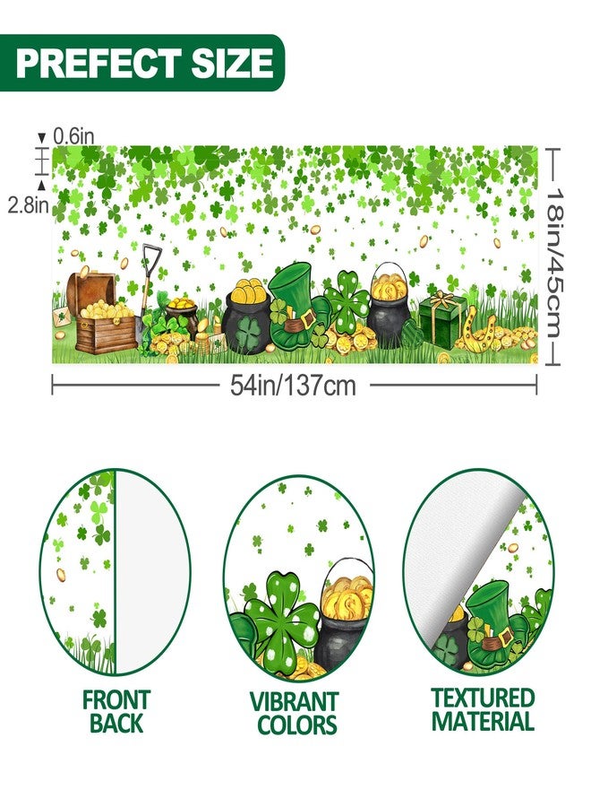 FUTBU St Patricks Day Valance Curtain for Kitchen-St Patricks Day Decorations Shamrock Window Valance for Living Room Bedroom-Green St Patricks Valance 18" X 54" Decor Window Treatment Rod Pocket Valances - Image 2