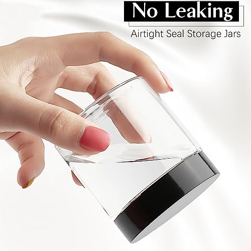 TUZAZO 4 Oz Plastic Container Jars with Lids and Labels BPA Free, Empty Round Clear Cosmetic Slime Jars for Lotion, Cream, Ointments, Body Butter, Makeup, Travel Storage (12 Pack) - Image 4