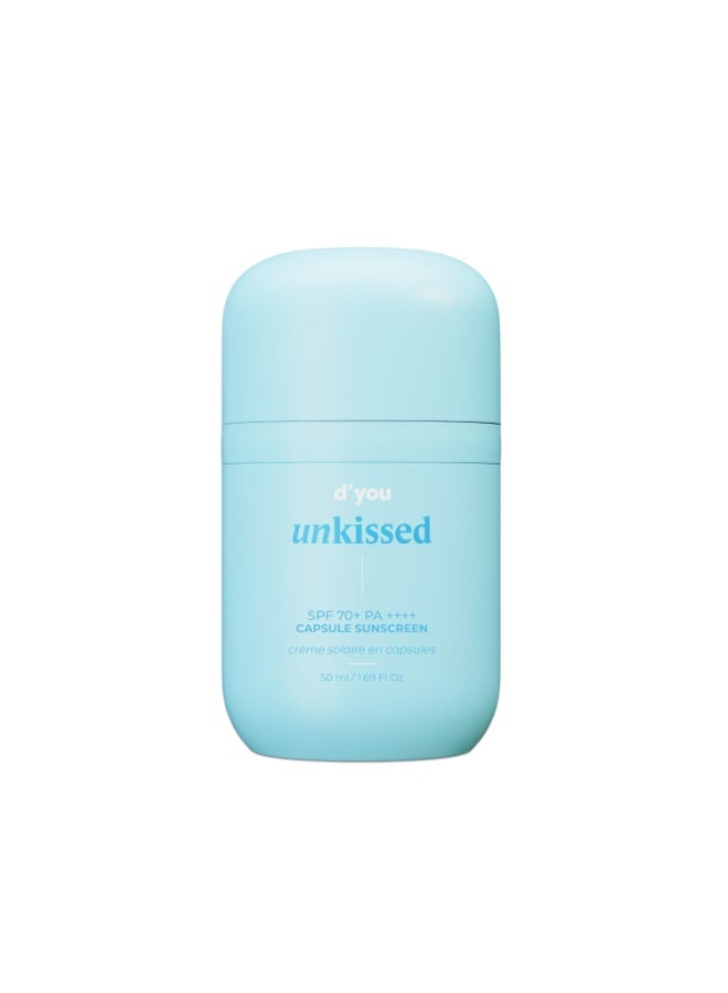 d'you unkissed Serum Sunscreen Broad Spectrum SPF 70+ & PA++++ No Whitecast Hydrating & Cooling 14 Soothing Plant Extracts 50ml - Image 1
