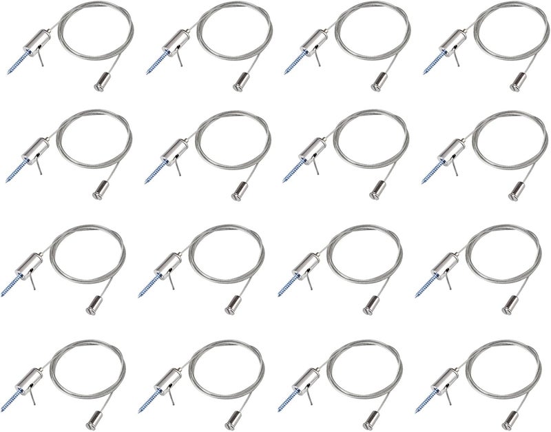 OTTFF 16 Pack 3.2 ft Light Hanging Wire Kit, Ceiling Suspension Cables with Adjustable Grippers for Hexagon Garage Lights, LED Panels, Aquarium Lights - Image 1