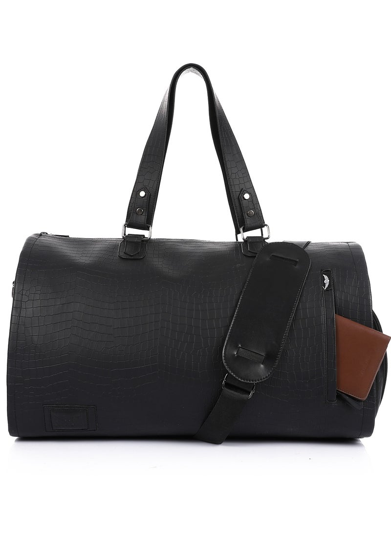 Crossland CROSSLAND Multifunctional Convertible Garment Duffel Bag Suit Storage Bag With Shoe Pouch Large Capacity Carry On Luggage For Travel -Black  - Image 1