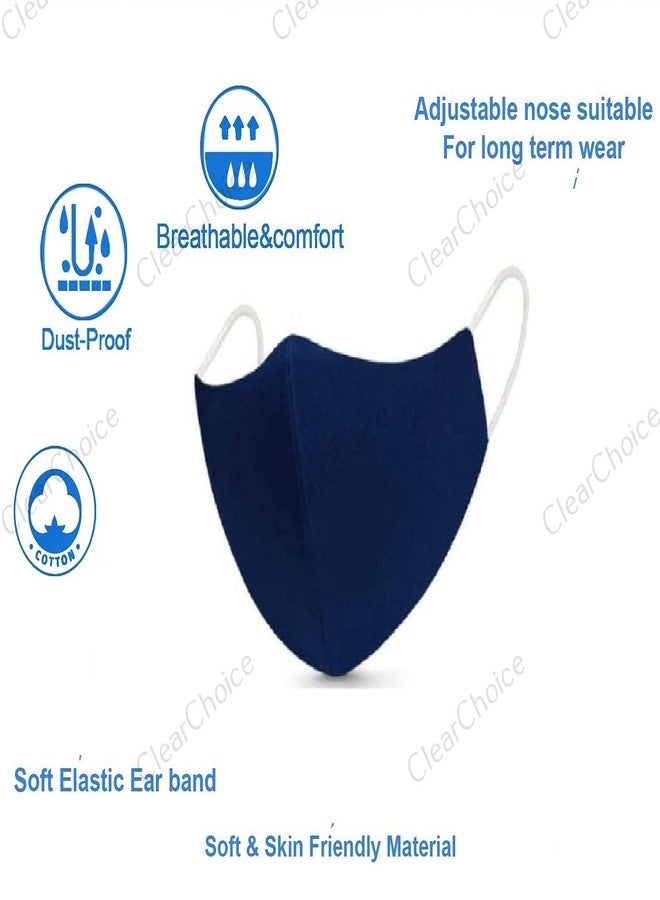 ClearChoice:- Soft Cloth Face Mask,Washable Unisex Face Cover Mask for Adult Men Women girls(Combo)(Multi color)(Pack of 6) - Image 2