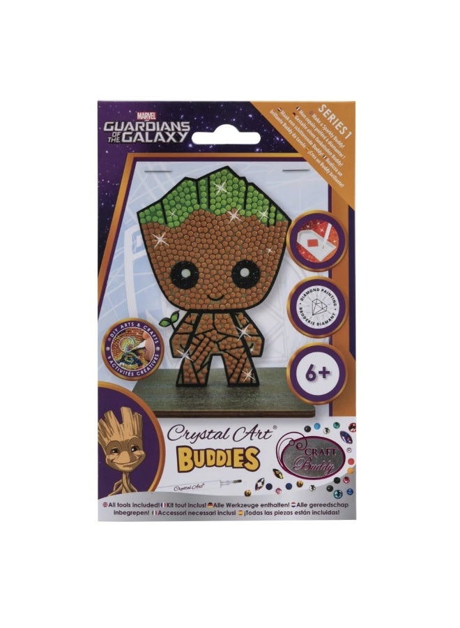 Craft Buddy Craft Buddy Marvel Guardians of the Galaxy Groot Crystal Art Buddies Series 1 Diamond Painting Kit - Image 2