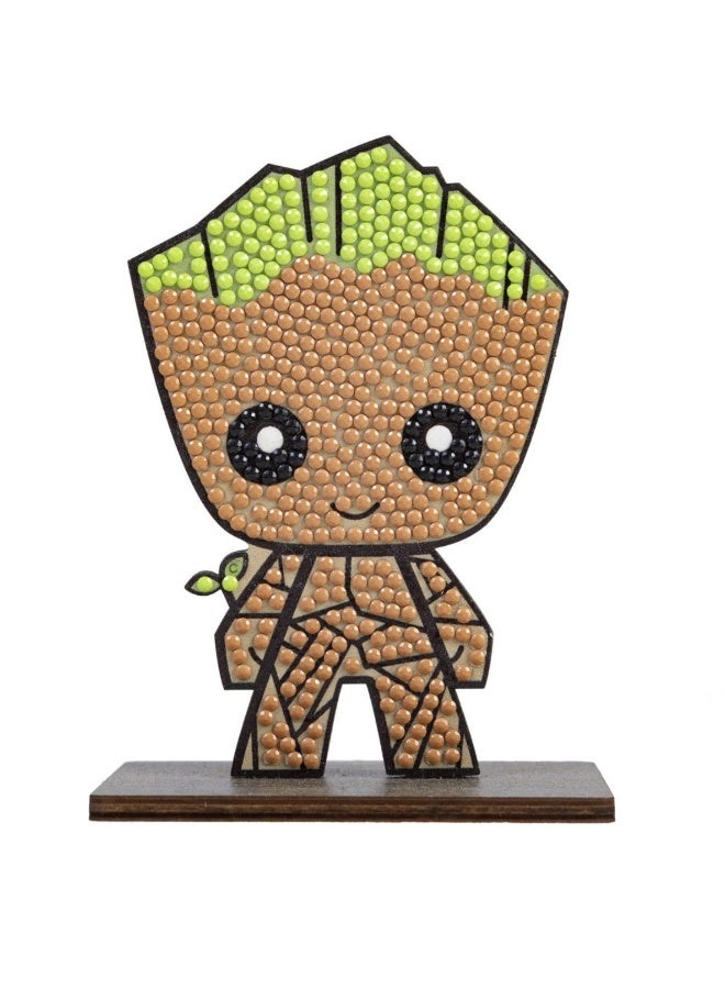 Craft Buddy Craft Buddy Marvel Guardians of the Galaxy Groot Crystal Art Buddies Series 1 Diamond Painting Kit - Image 1