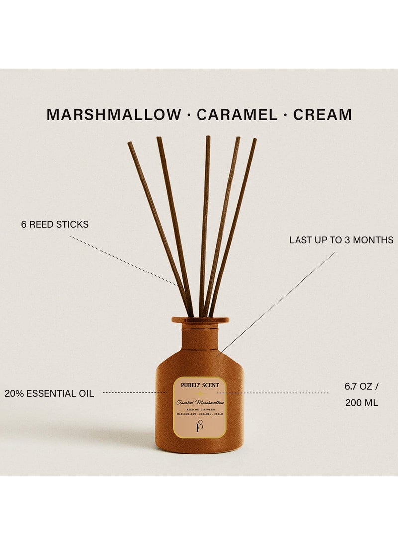 Toasted Marshmallow Reed Oil Diffuser, 6.7 Fl Oz/200 ML, 6 Reed Sticks, Aromatherapy, Fragrant Diffuser, Lasts Upto 3 Months - pzsku/ZD14A511B69E264E31145Z/45/_/1704968906/623cb6e6-d555-40c7-9848-1a040d9a1b90