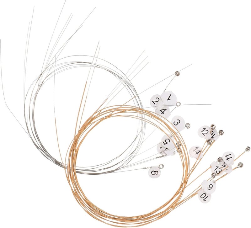 32pcs Lyre Strings for Musical Instruments Steel Replacement Strings Easy to Install Accessories for Classical Lyre Players and Musicians - Image 1