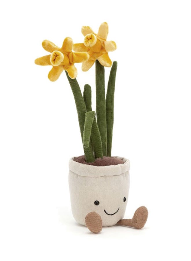 Jellycat لعبة دافوديل المحشوة أميوزابلز 27 سم - نبات دافوديل ناعم للغاية للهدايا، ديكور الحضانة، وجامعي التحف - Image 1