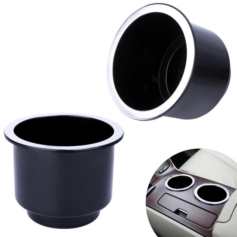 Sixzoo 2PCS Cup Holder Insert, Plastic Cupholder Insert for Car, Universal Drop In Cup Holder, Car Seat Cups Holders Replacement for Sofa Boat Rv Couch Golf Cart Truck Poker Table, for 2.8" to 3.7" Cups Base - Image 1