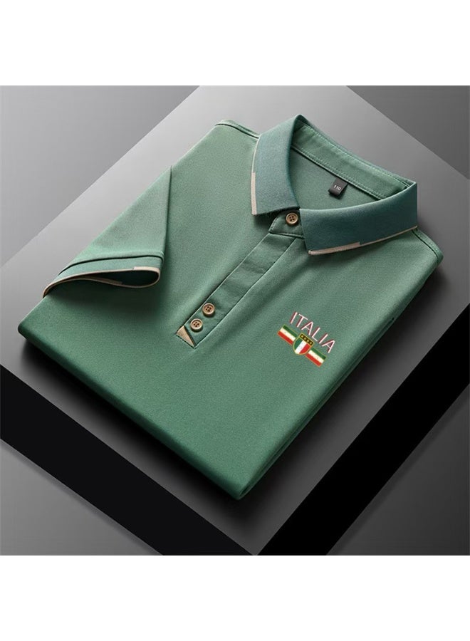 High-end new men’s premium casual/business/team wear leisure print polo shirt.