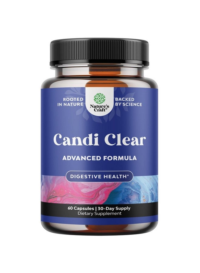 Natures Craft تنظيف الجسم كندي كلير من ناتشرز كرافت للنساء - تنظيف الأمعاء المضاد للنمو الزائد للنساء مع حمض الكابريليك والجوز الأسود والأفسنتين والأوريجانو - تنظيف كامل للجسم مع البروبيوتيك والبريبيوتيك - Image 1