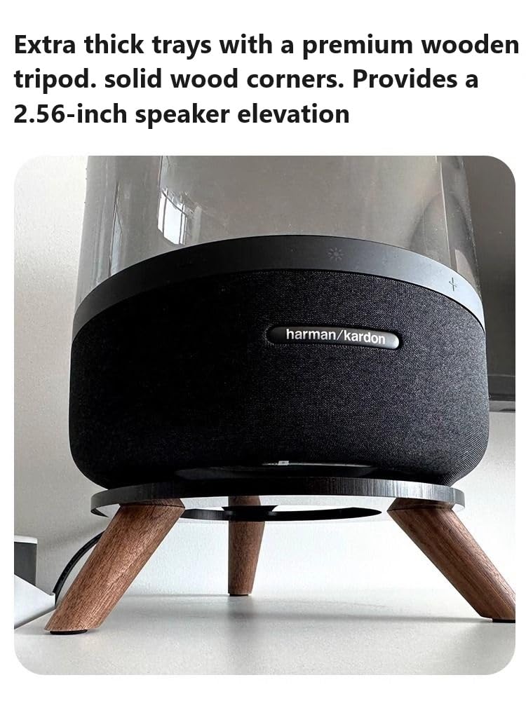 LeongLzt حامل مكبر الصوت LeongLzt Aura Studio 2 و 3 و 4، حامل مكبر صوت متميز لمكبرات صوت Harman Kardon SoundSticks 4 – مزود بإضاءة LED - Image 4