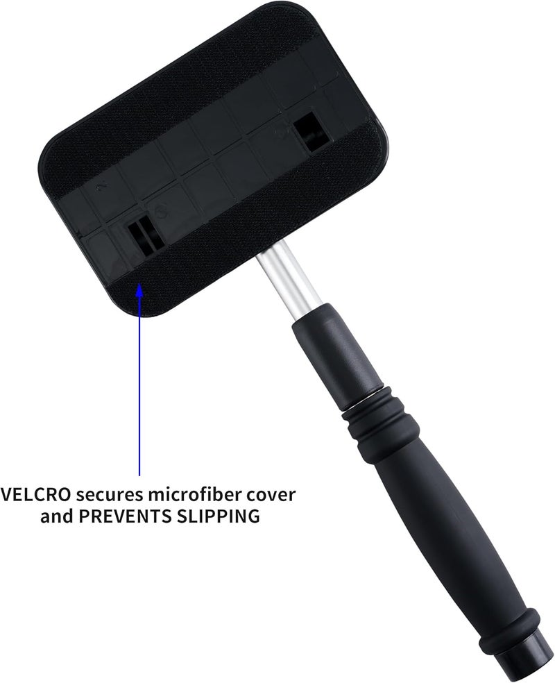 POLYTE Pivoting Windshield Cleaning Tool with Microfiber Covers - Image 2